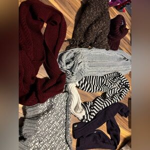 Large bundle of scarves.